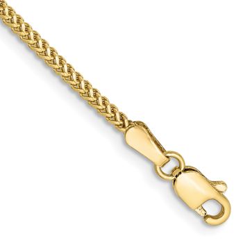 10k Yellow Gold 1.3mm Franco Link Bracelet