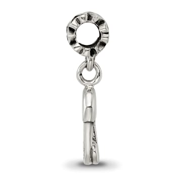 Sterling Silver Safety Pin Dangle Bead