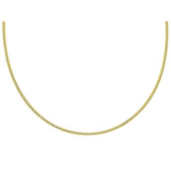Textured Diamond-Cut Omega Chain Necklace In 18K Gold Over Sterling Silver
