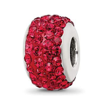 Sterling Silver Reflections Scarlet Full Preciosa Crystal Bead