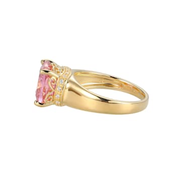 Pink And White Cubic Zirconia 18k Yellow Gold Over Silver October
Birthstone Ring 7.12ctw