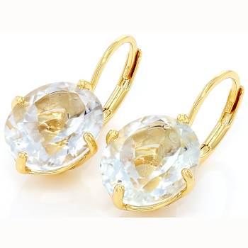 Prasiolite Solitaire Drop Earrings