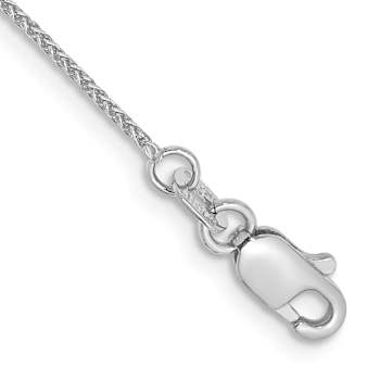 Rhodium Over 14k White Gold Spiga Link Bracelet