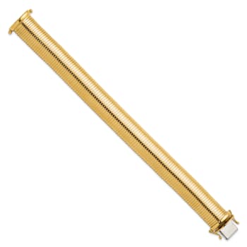 14K Yellow Gold 14.7mm 7.25 inch Omega Bracelet