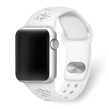Gametime Pittsburgh Penguins Debossed Silicone Apple Watch Band (38/40mm
M/L). Watch not included.
