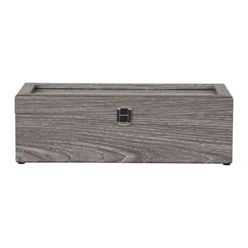 Mele and Co Nolan Glass Top Watch Jewelry Box