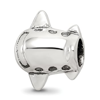 Sterling Silver Airplane Bead