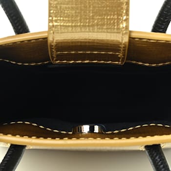 Balenciaga Gold Calfskin Leather Shopper Crossbody Bag