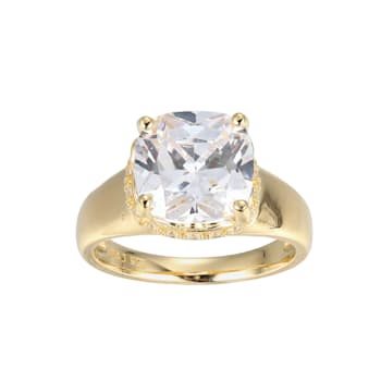 White Cubic Zirconia 18k Yellow Gold Over Sterling Silver April
Birthstone Ring 6.71ctw