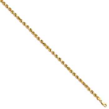 10k Yellow Gold 4.9mm Diamond-Cut Rope Link Bracelet