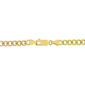 Citrine 14K Yellow Gold Link Station Necklace 3ctw