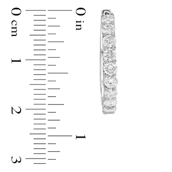 1.25ctw Diamond Hoop Earrings in 14k White Gold