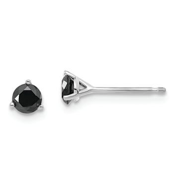 14K White Gold .40ct Black Diamond Stud Earrings