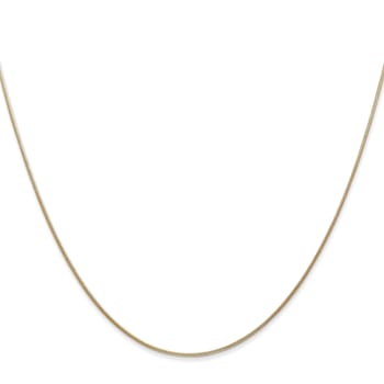 14k Yellow Gold 0.80mm Round Snake Chain 16 Inches