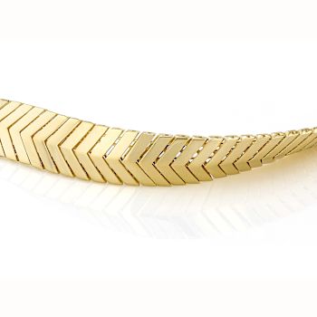 Chevron Link Bracelet In 18K Gold Over Sterling Silver