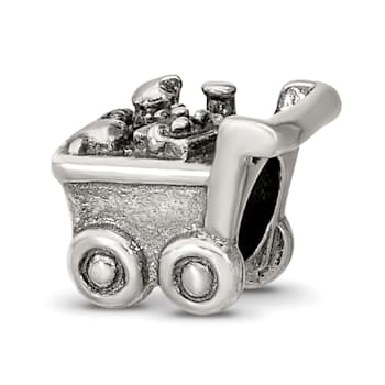 Sterling Silver Shopping Cart Bead