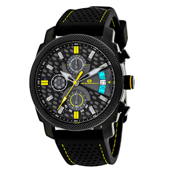 Oceanaut Men's Kryptonite Black/Gray Dial with Yellow Accents, Black
Rubber Strap Watch
