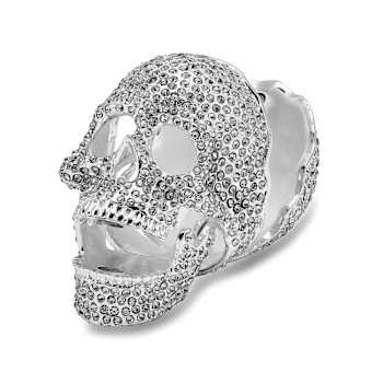 TREASURE TROVE Full Crystal Skull Trinket Box