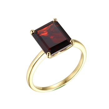 18k Yellow Gold Over Sterling Silver Ring 4.25ct