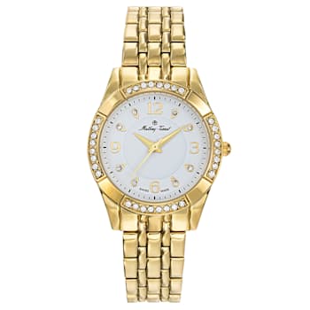 Mathey Tissot Women's Classic White Dial Yellow Stainless Steel Watch