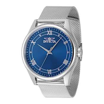 Invicta Celestial 43mm Blue Dial Stainless Steel Band Quartz Watch