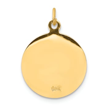 14K Yellow Gold Sacred Heart of Jesus Medal Charm