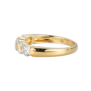 White Cubic Zirconia 18k Yellow Gold Over Sterling Silver Ring 2.03ctw