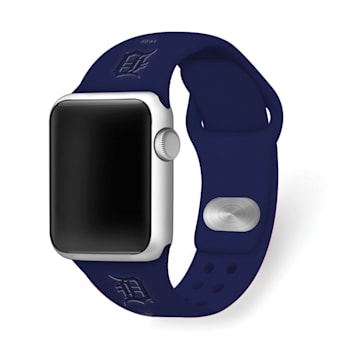 Gametime Detroit Tigers Debossed Silicone Apple Watch Band (38/40mm
M/L). Watch not included.