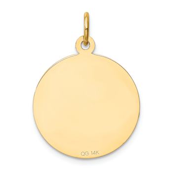14k Yellow Gold Satin My Confirmation Pendant