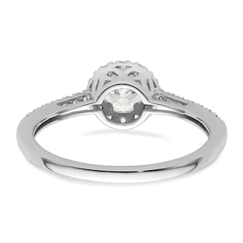 Rhodium Over 14K White Gold Eternal Promise Lab Grown Diamond Halo
Complete Ring 0.76ctw