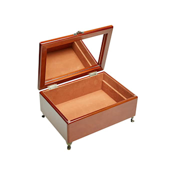 Wooden Jewelry Box Kinsley in Walnut Finish