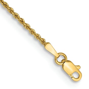 10k Yellow Gold 1.5mm Rope Link Bracelet