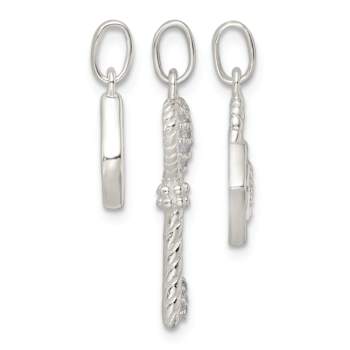 Sterling Silver Antiqued Cubic Zirconia 3 Piece LIVE Pendant Set