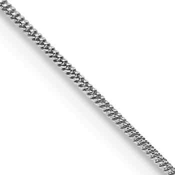 14K White Gold 0.6mm Round Snake Chain Necklace