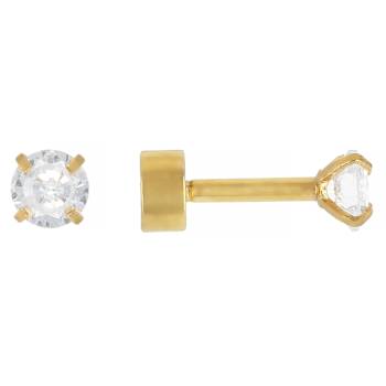 Gold Tone Stud And Hoop Earring Set Of 5