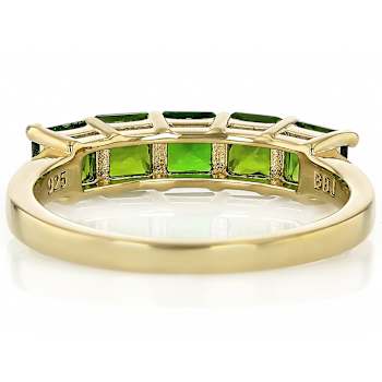 Chrome Diopside Square Octagonal Band Ring In 18K Gold Over Sterling
Silver 1.55ctw