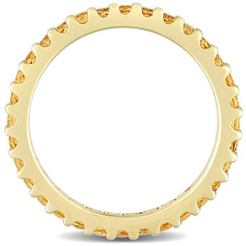 Citrine 10K Yellow Gold Eternity Ring 1.28ctw