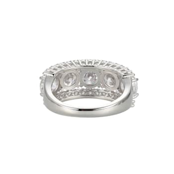 White Cubic Zirconia Platinum Over Sterling Silver Ring 7.95ctw