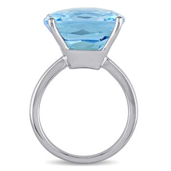 Sky Blue Topaz 14K White Gold Ring 18.45ctw