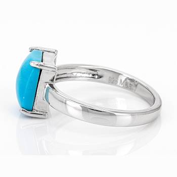SleepIng Beauty Turquoise Solitaire Ring In Sterling Silver