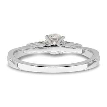 Rhodium Over 10K White Gold Lab Grown Diamond VS/SI GH, Complete
Engagement Ring 0.5ctw