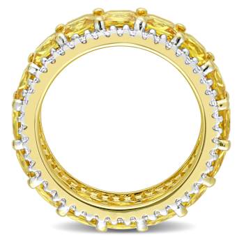 Yellow Sapphire and Diamond 14K Yellow Gold Ring 5.37ctw