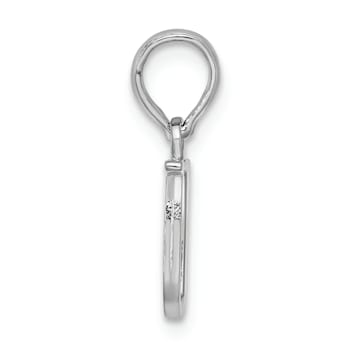 Sterling Silver Polished Block Initial -U- Pendant