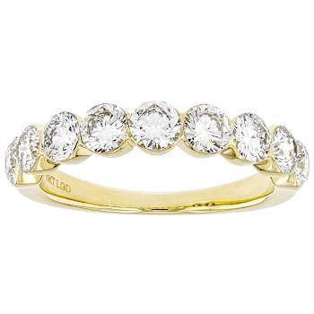 Polished Lab-Grown Diamond Floating Diamond Band Ring In 10K Gold