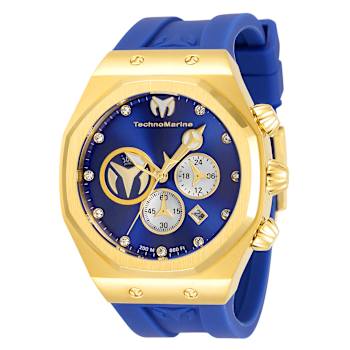 Technomarine Reef 45mm Blue Dial Yellow Accents Blue Silicone Strap
Chronograph Quartz Watch