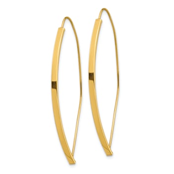 14k Yellow Gold Dangle Threader Earrings