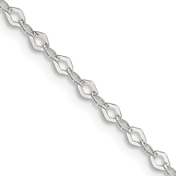 Sterling Silver 2.25mm Fancy Rolo Chain Necklace