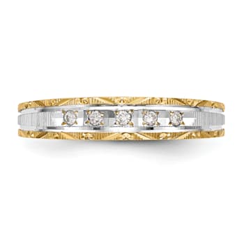 14K Yellow Gold AA Quality Ladies Wedding Band