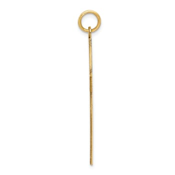 14k Yellow Gold Laser Designed Cross Pendant