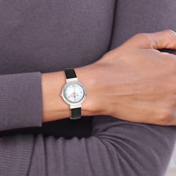 Charles Hubert Ladies Stainless Steel Leather Band 38mm Watch